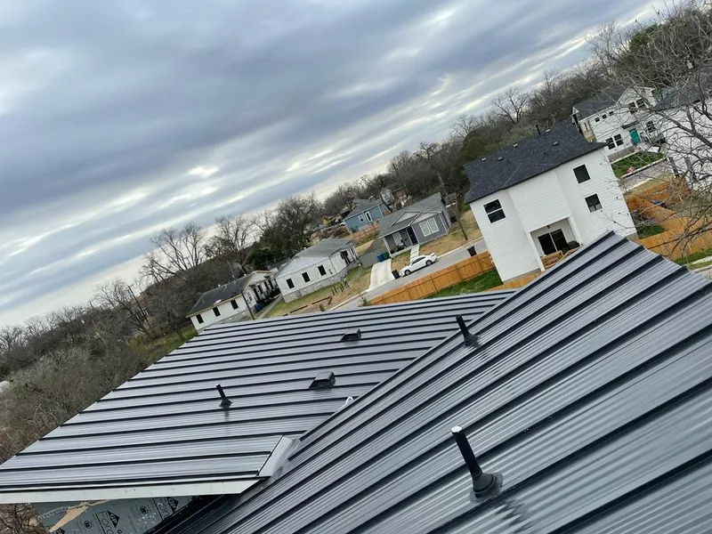 Standing seam metal roof panels with vents for Skylight Repair in Five Forks